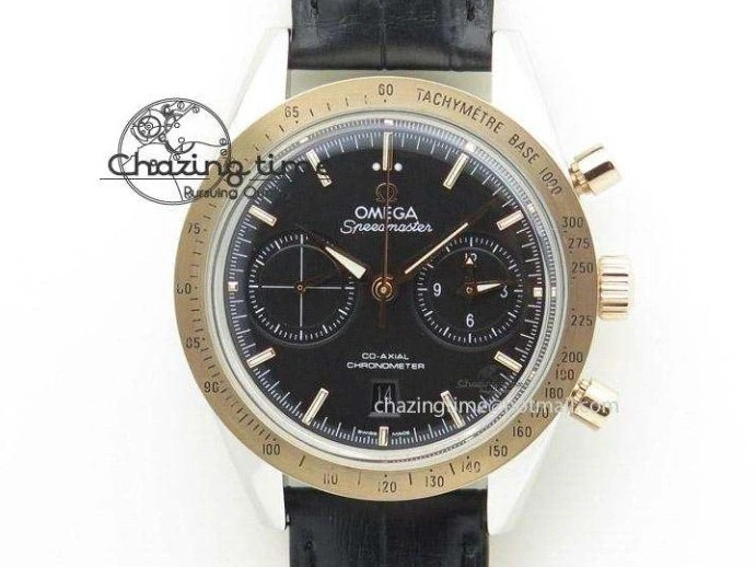 0318 WaterResistant Speedmaster SS Sapphire Crystal Panda White Black Dial on SS Bracelet Manual Winding Chrono Movement 7956